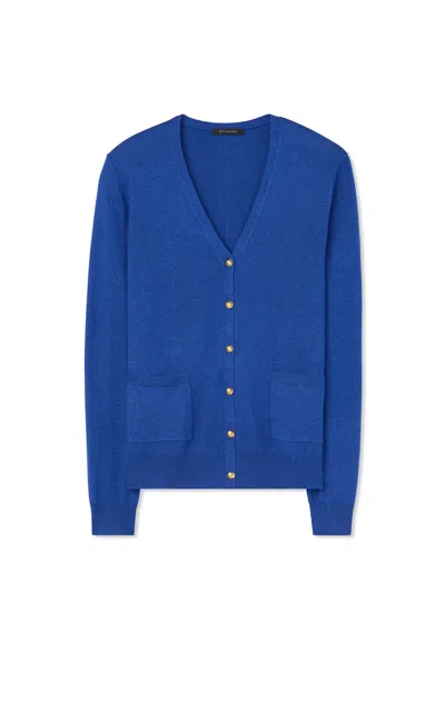St John V- Neck Pintuck Cardigan
