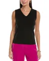 St John St. John Collection Micro Sequin Sweater Tank In Black