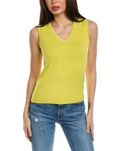 St John V-neck Shell In Yellow
