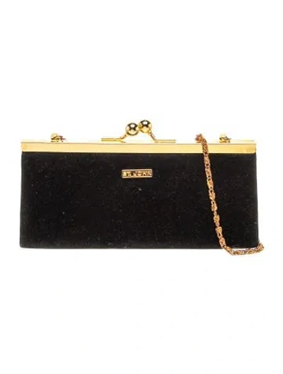 Pre-owned St John Velvet Evening Bag In Black