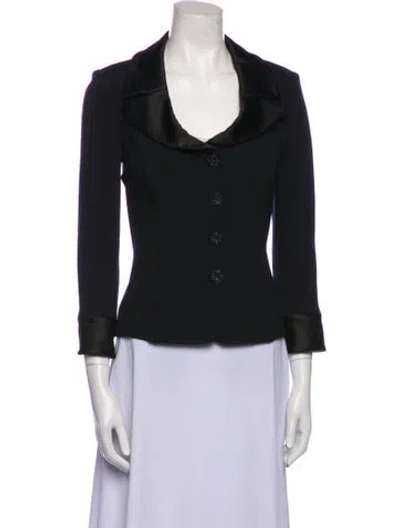 Pre-owned St John Velvet Jacket In Black