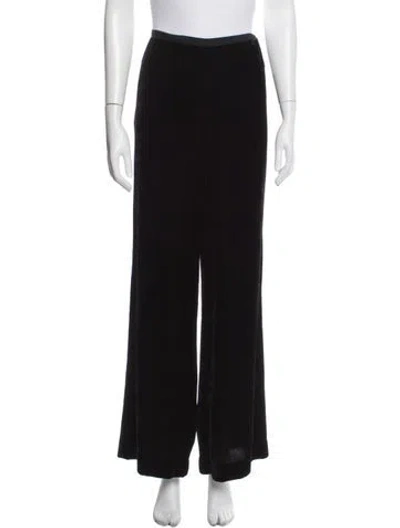 Pre-owned St John Velvet Straight Leg Pants In Gray