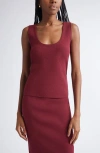 St John St. John Venezia Knit Tank In Red