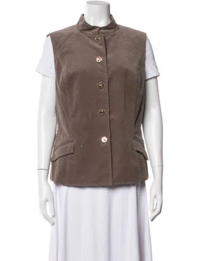 Pre-owned St John Vest In Brown
