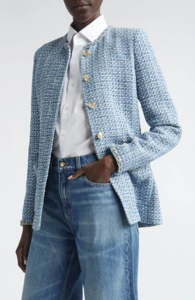 St John St. John Vilette Tweed Jacket In Blue