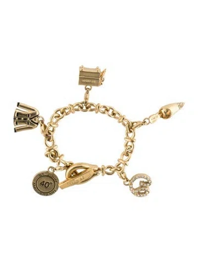 Pre-owned St John Vintage 40th Anniversary Charm Bracelet, 6.75" In Multi