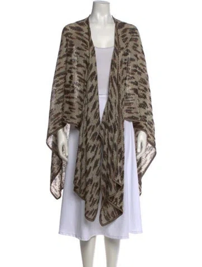 Pre-owned St John Vintage Animal Print Sweater In Neutral