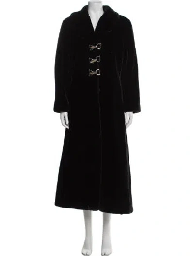 Pre-owned St John Vintage Cashmere Coat In Black