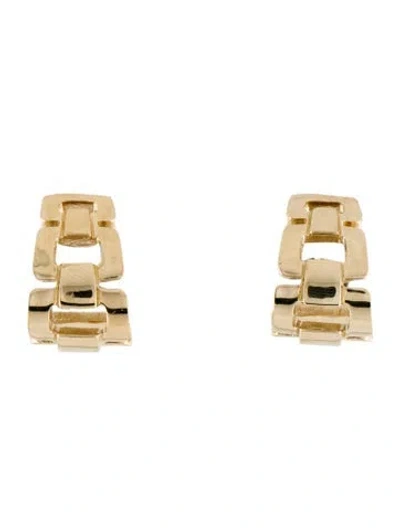 Pre-owned St John Vintage Chain Link Clip-on Earrings In Multi
