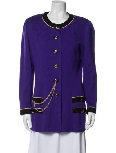 Pre-owned St John Vintage Coat In Purple