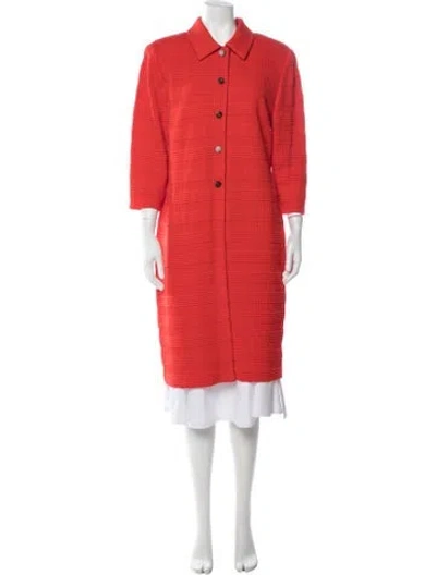 Pre-owned St John Vintage Coat In Red