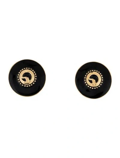Pre-owned St John Vintage Enamel Clip-on Earrings In Multi