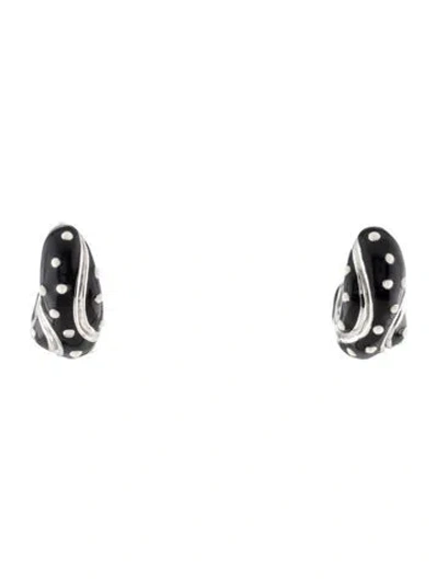 Pre-owned St John Vintage Enamel Earrings In Multi