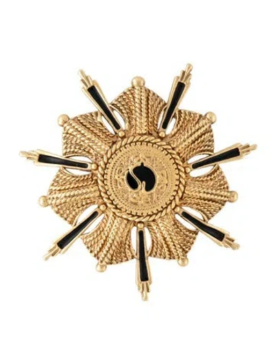Pre-owned St John Vintage Enamel Logo Pin Brooch In Multicolor
