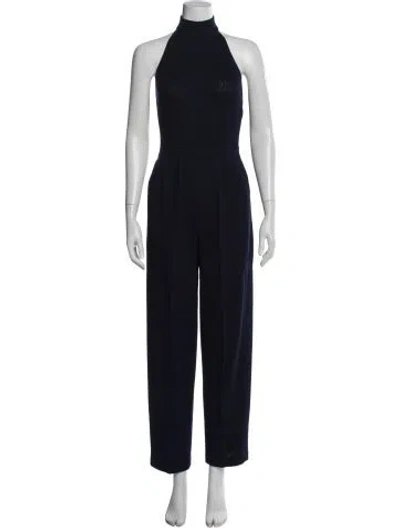 Pre-owned St John Vintage Halterneck Jumpsuit In Blue