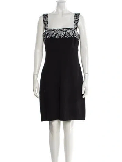 Pre-owned St John Vintage Knee-length Dress In Black
