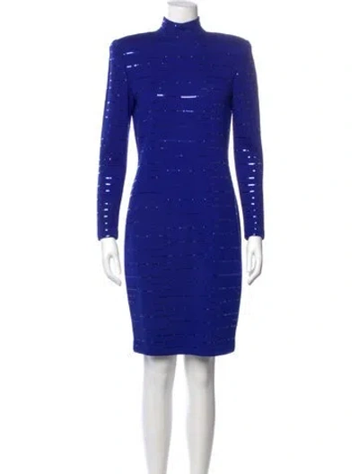 Pre-owned St John Vintage Knee-length Dress In Blue
