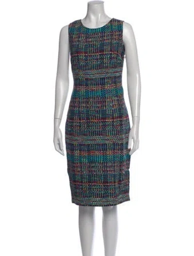 Pre-owned St John Vintage Knee-length Dress In Blue