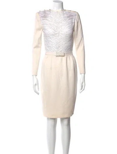 Pre-owned St John Vintage Knee-length Dress In Neutral