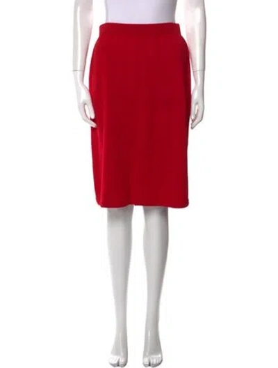Pre-owned St John Vintage Knee-length Skirt In Red