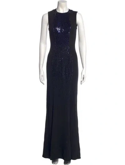 Pre-owned St John Vintage Long Dress In Black