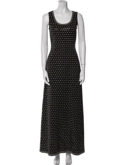 Pre-owned St John Vintage Long Dress In Black