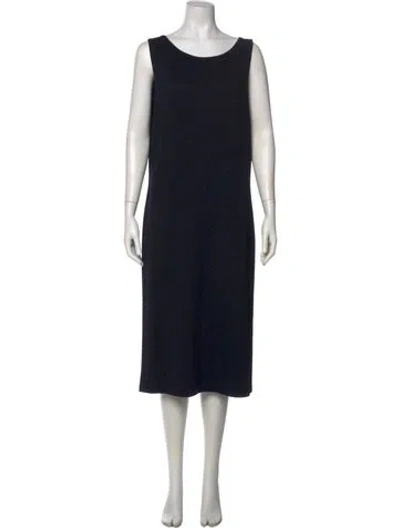 Pre-owned St John Vintage Midi Length Dress In Black