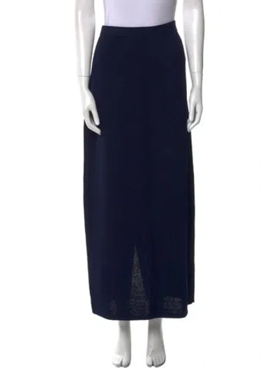 Pre-owned St John Vintage Midi Length Skirt In Blue