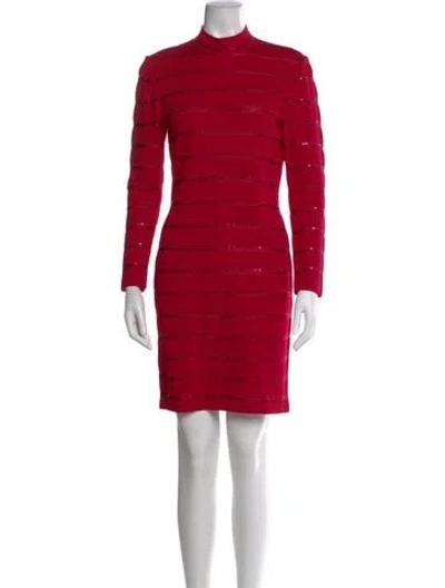 Pre-owned St John Vintage Mini Dress In Red