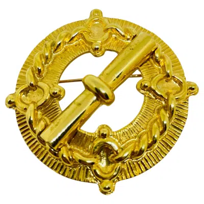 Pre-owned St John Vintage Signed Gold Tone Designer Brooch In Multi