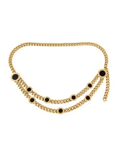 Pre-owned St John Vintage Skinny Waist Belt In Gold