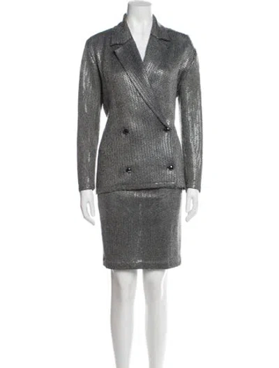 Pre-owned St John Vintage Skirt Suit In Neutral