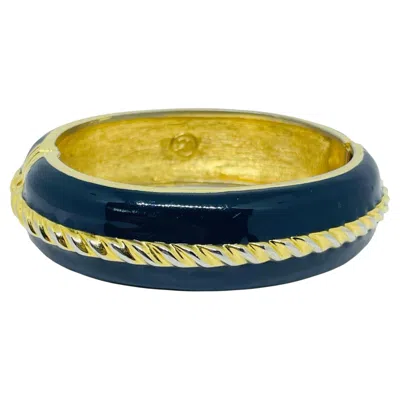 Pre-owned St John Vintage St. John Signed Gold Tone Enamel Massive Designer Bracelet In Multi