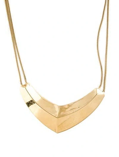 Pre-owned St John Vintage V Pendant Necklace, 33.5" In Multi