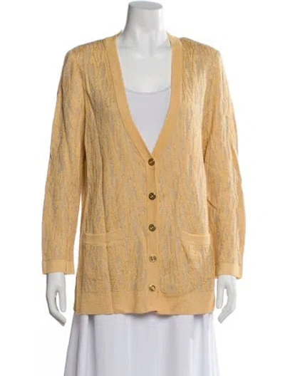 Pre-owned St John Vintage V-neck Sweater In Neutral