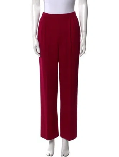 Pre-owned St John Vintage Wide Leg Pants In Red