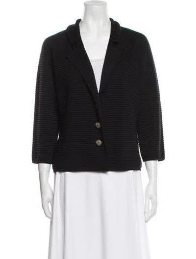 Pre-owned St John Vintage Wool Evening Jacket In Black