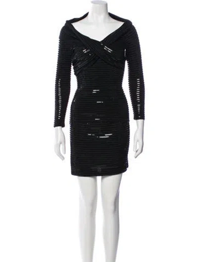 Pre-owned St John Vintage Wool Skirt Set In Black