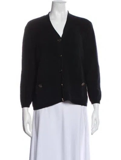 Pre-owned St John Vintage Wool Sweater In Blue