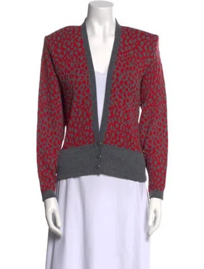 Pre-owned St John Vintage Wool Sweater In Red