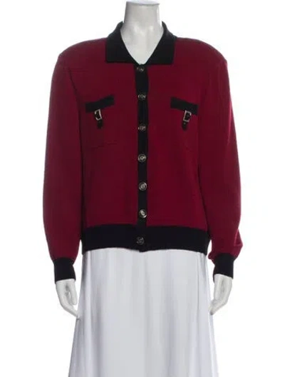 Pre-owned St John Vintage Wool Sweater In Red