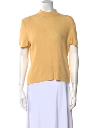 Pre-owned St John Vintage Wool Sweater In Yellow