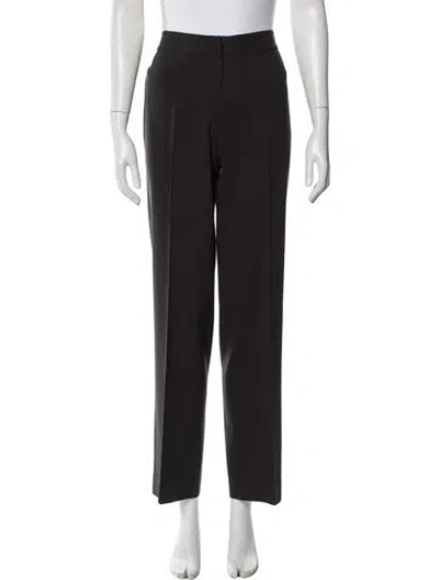Pre-owned St John Virgin Wool Wide Leg Pants In Black