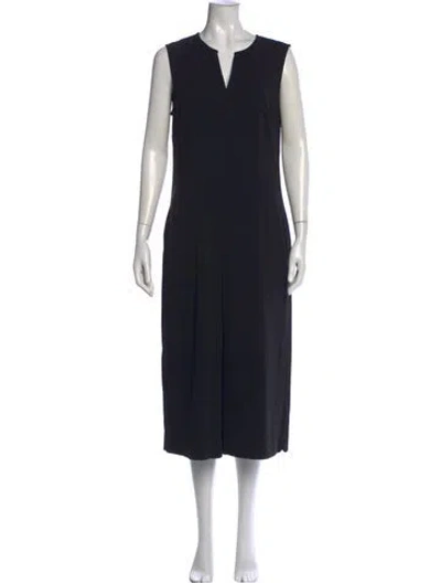 Pre-owned St John V-neck Jumpsuit In Black