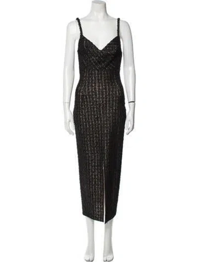 Pre-owned St John V-neck Long Dress