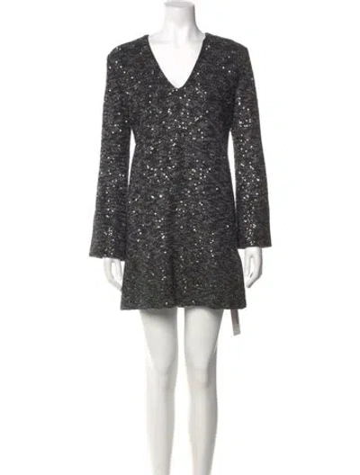 Pre-owned St John V-neck Mini Dress