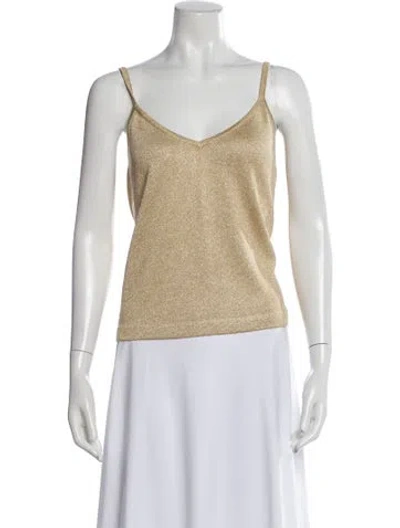 Pre-owned St John V-neck Sleeveless Top