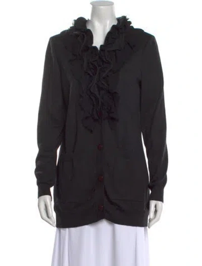Pre-owned St John V-neck Sweater In Black