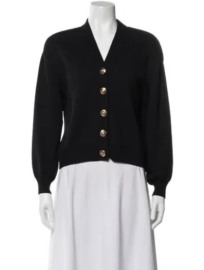 Pre-owned St John V-neck Sweater In Black