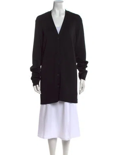 Pre-owned St John V-neck Sweater In Black